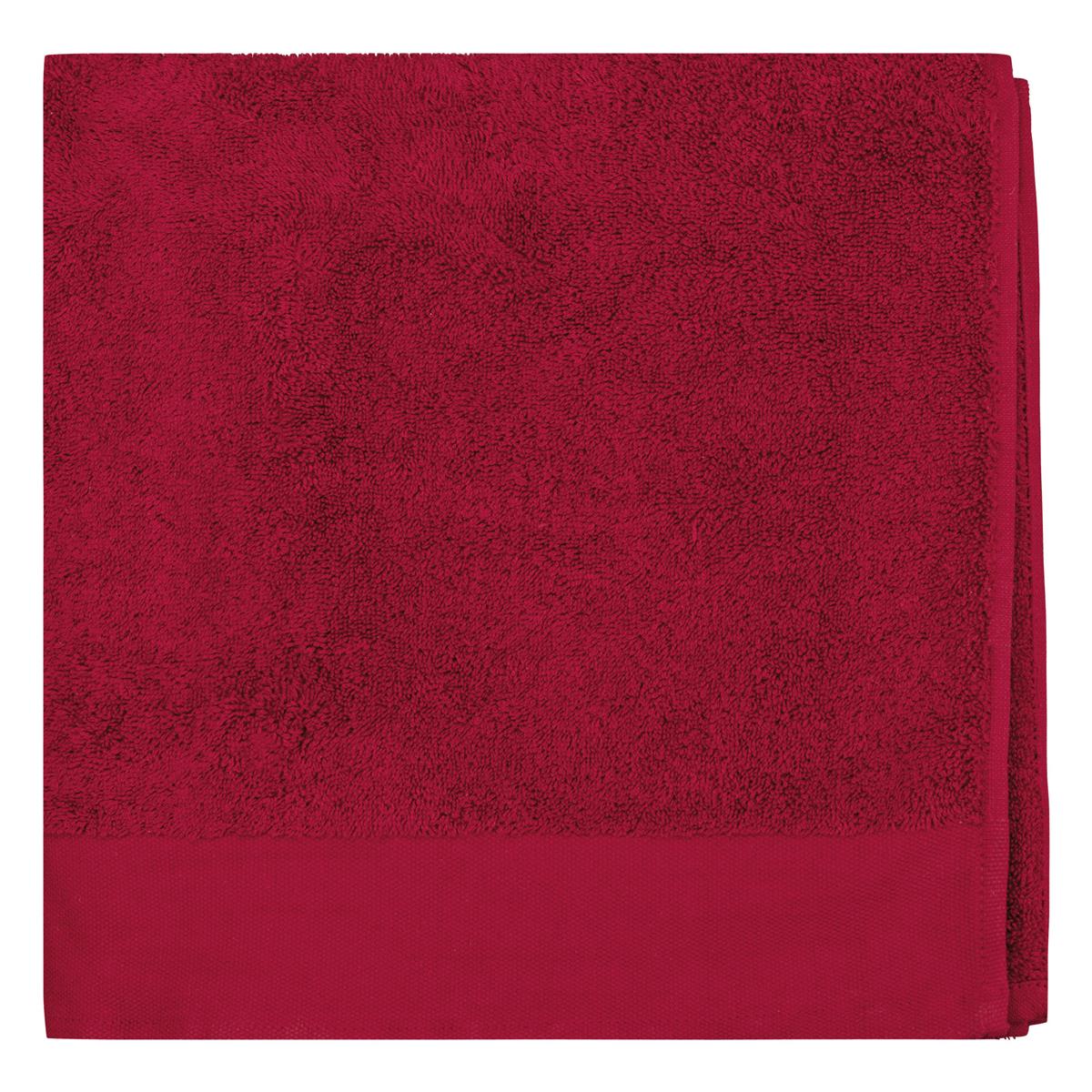 Organic cotton shower towel 450 g/m² 70 x 140 cm Kariban® Hibiscus Red