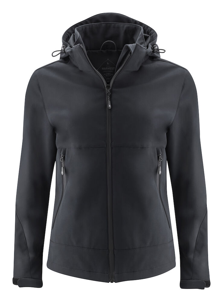 Damen Softshelljacke Lodgetown James Harvest® Schwarz XXL