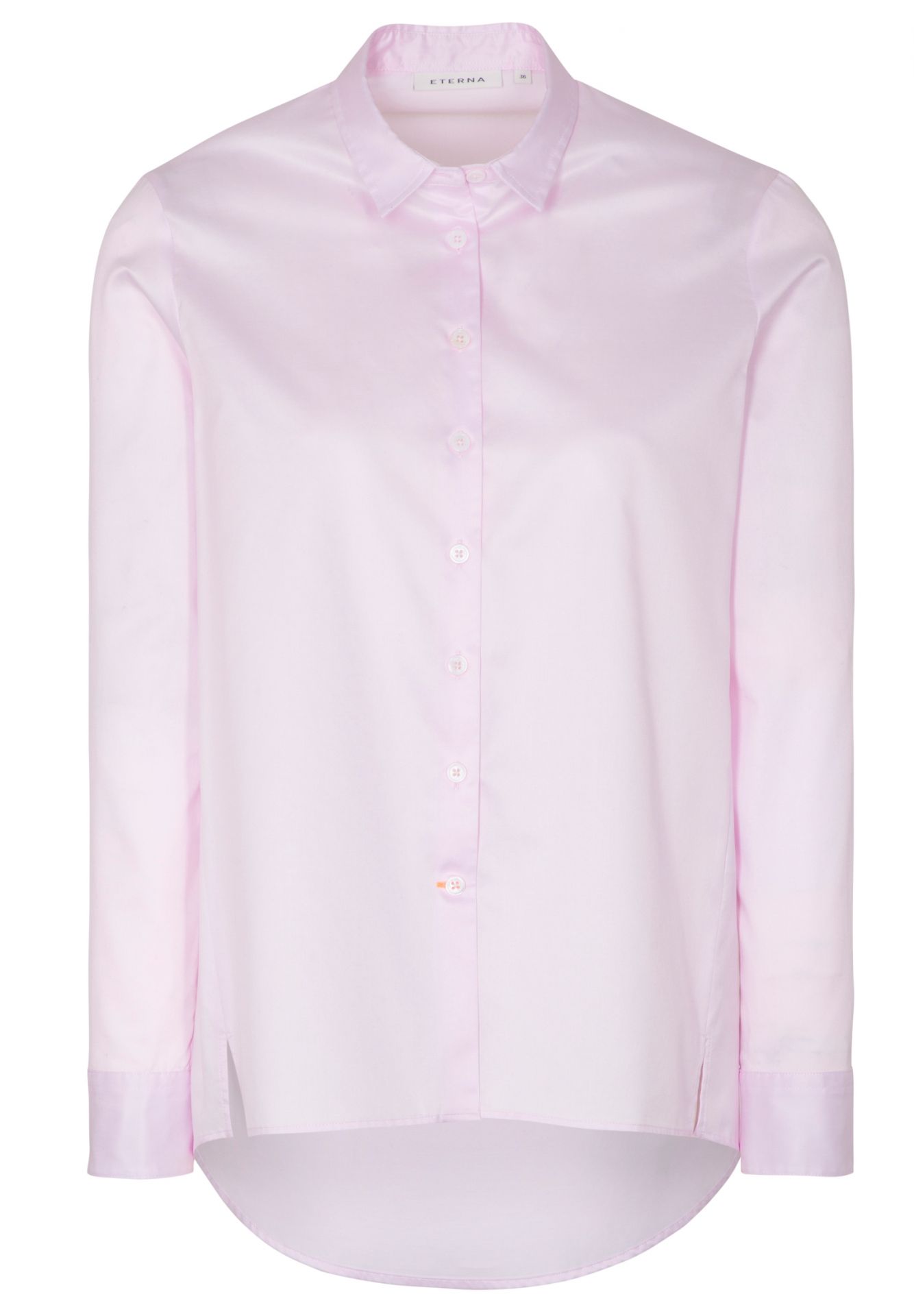 Bluse SOFT LUXURY SHIRT Lose Fit Eterna® Rosa Loose Fit 63 cm Hemd-Kragen  50 günstig besticken und bedrucken | cotton ART®