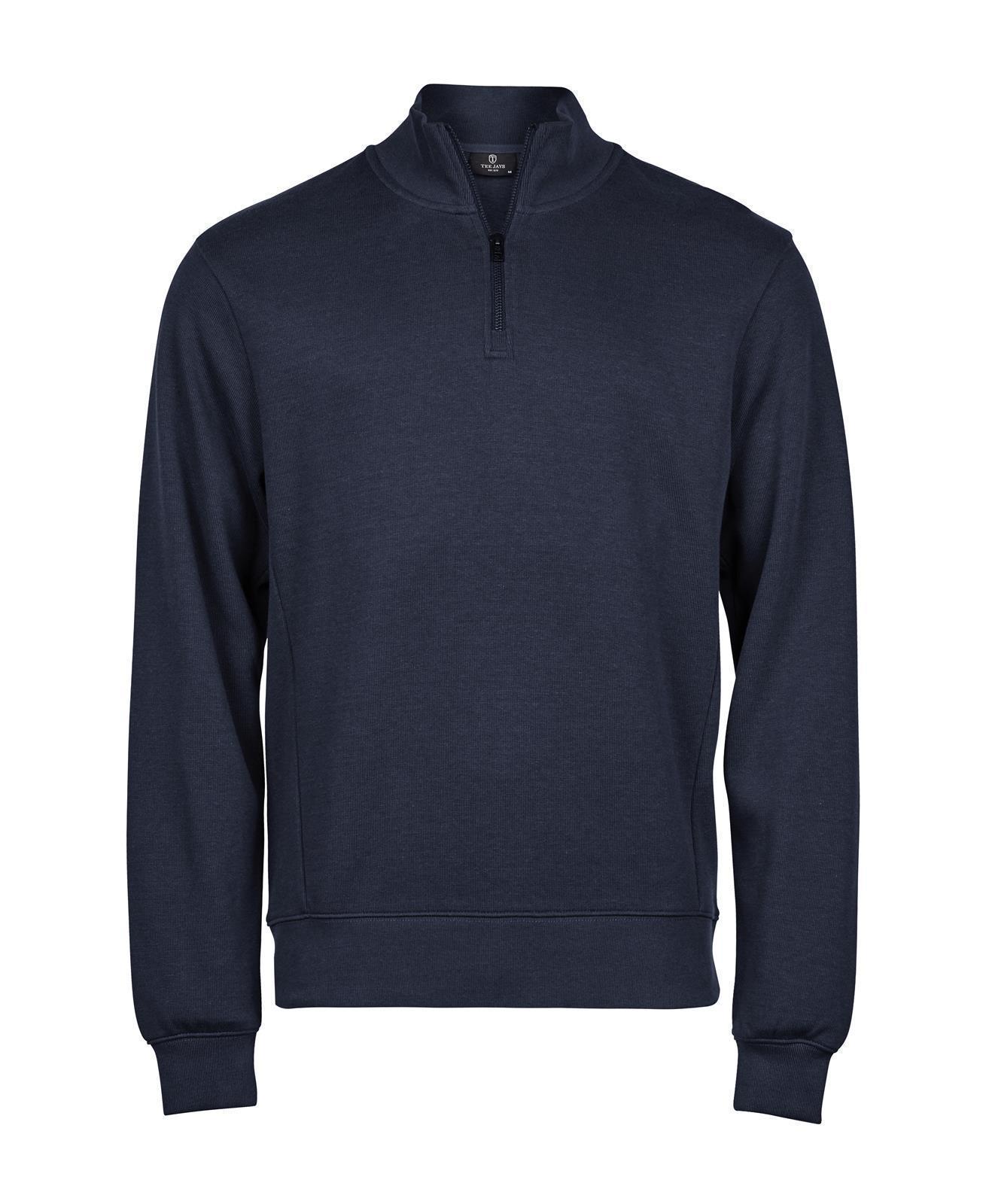 Ribbed Interlock Half Zip Tee Jays® Navy 3XL