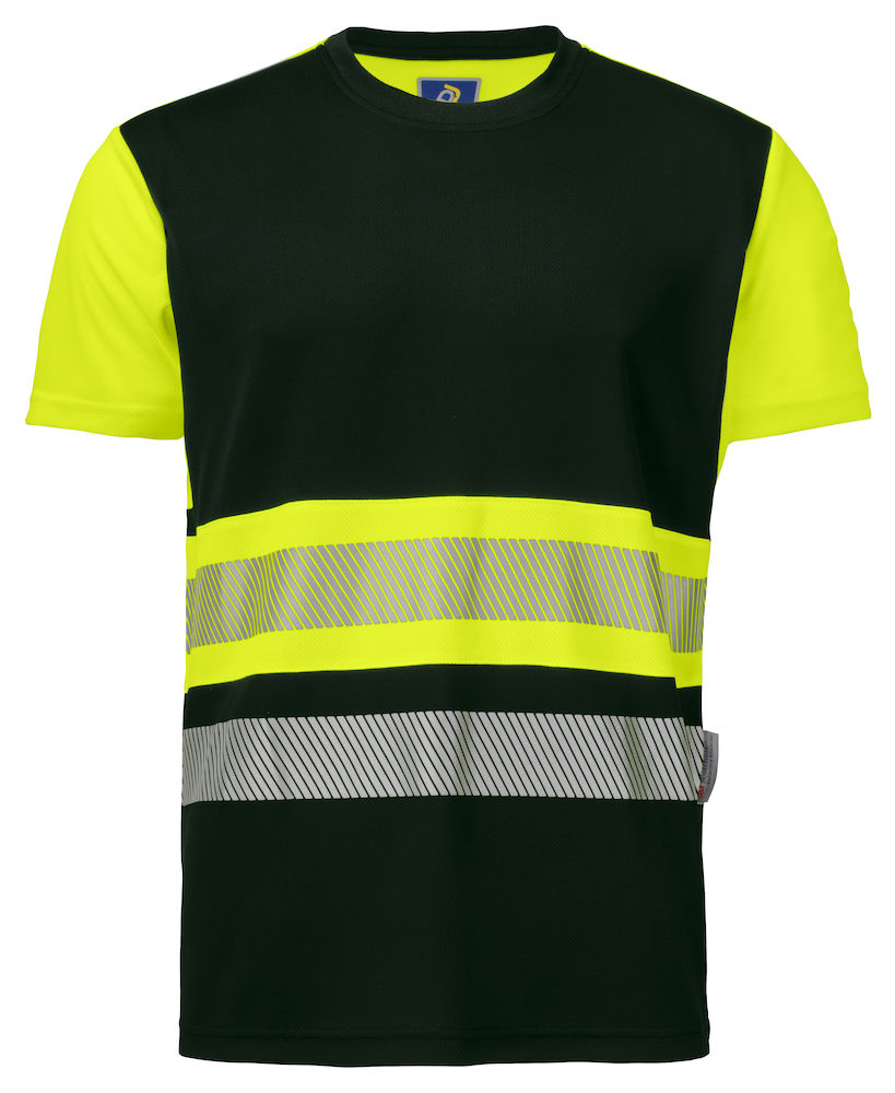 High-visibility T-shirt EN ISO 20471 CLASS 1 Projob® Yellow/Black 4XL