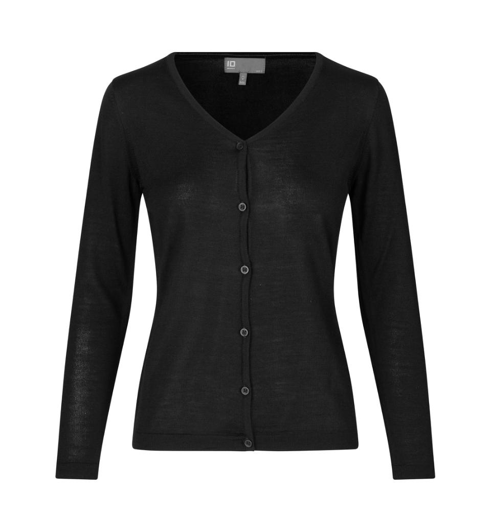 Cardigan Damen | Merino ID Identity® Schwarz 4XL