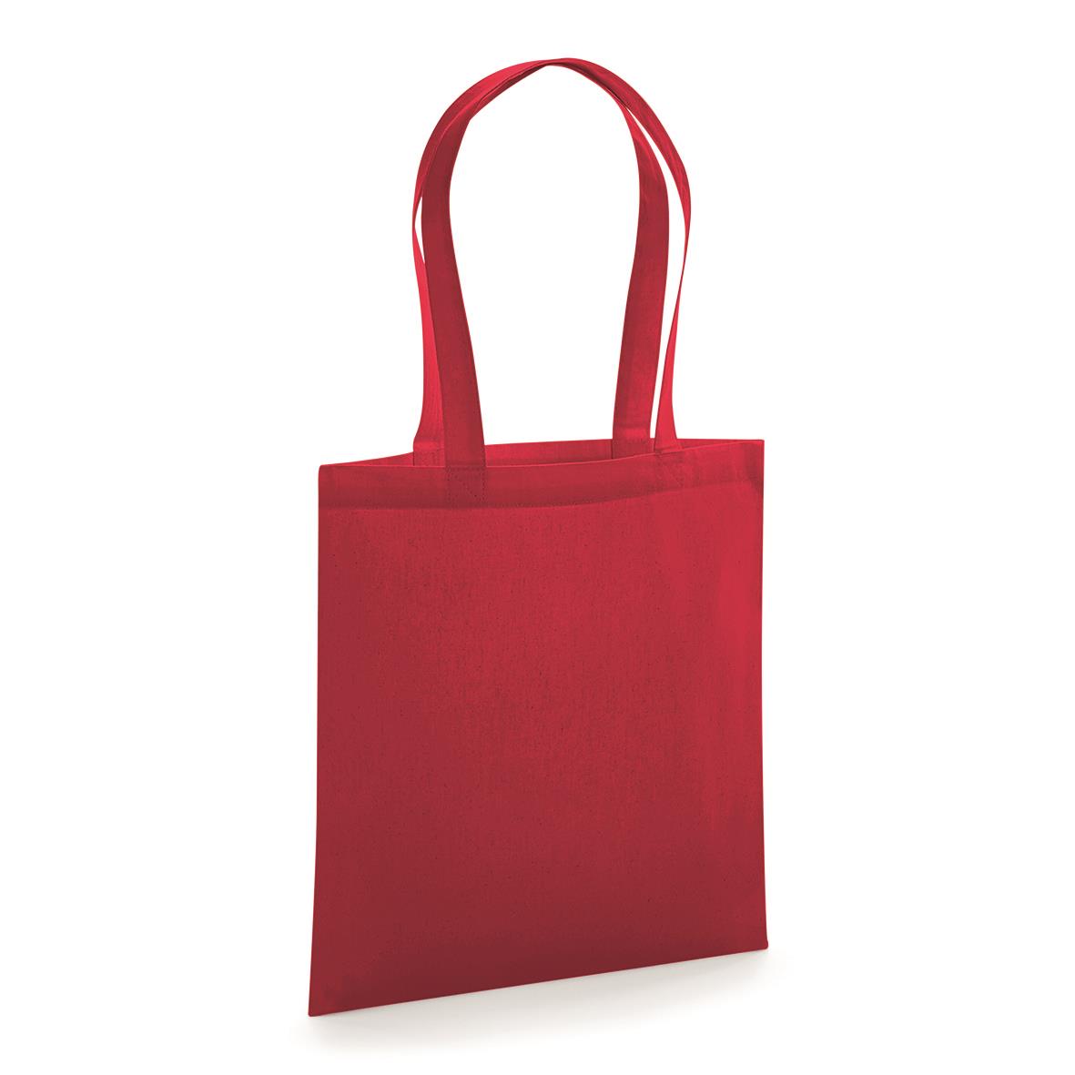 Premium Bio-Baumwoll-Tasche 38 x 42 cm Westford Mill® Classic Red