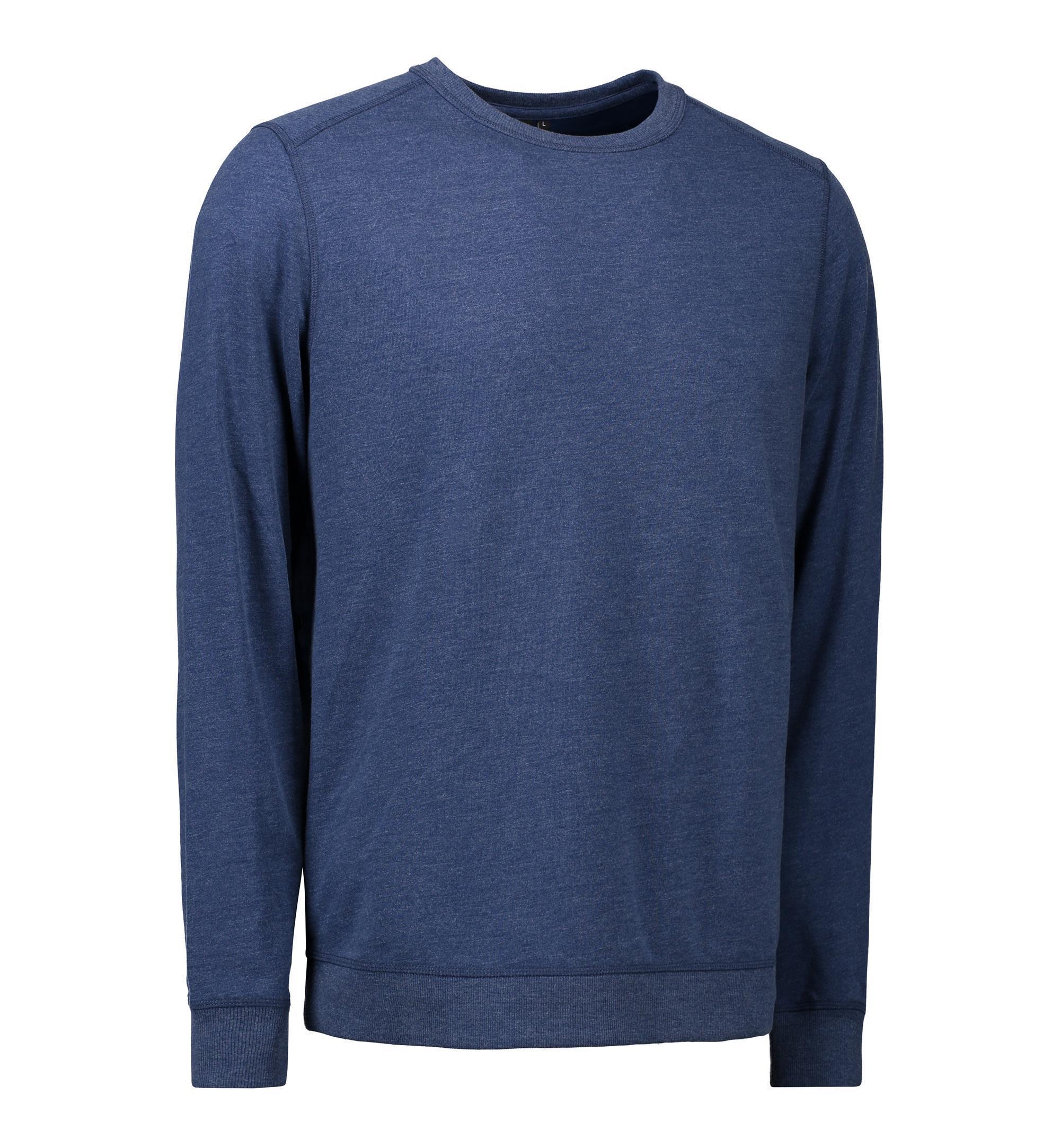 Herren Terry-Sweatshirt Leicht Core 280 g/m² ID Identity® Blau meliert M