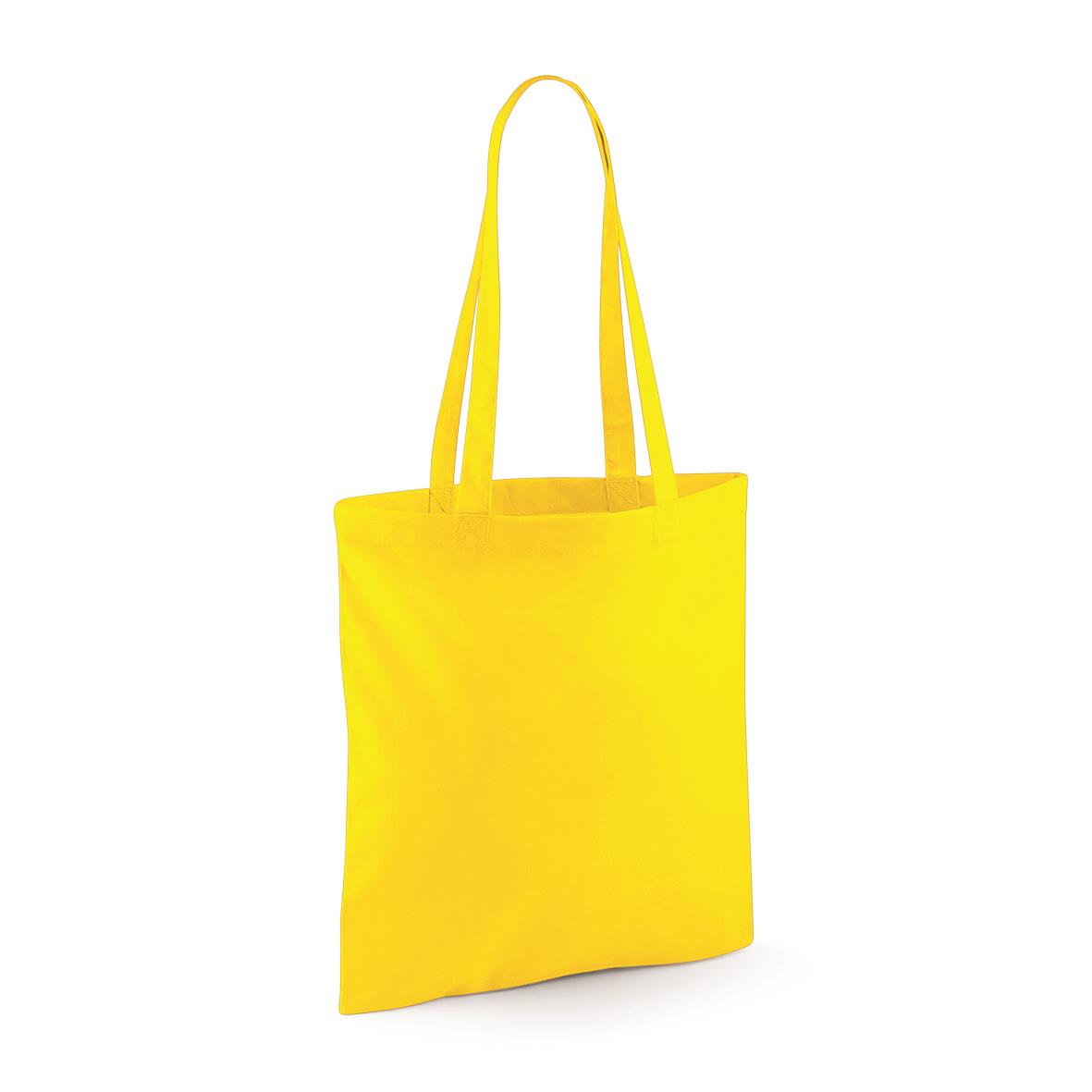 Cotton bag long handles 38 x 42 cm Westford Mill® Yellow