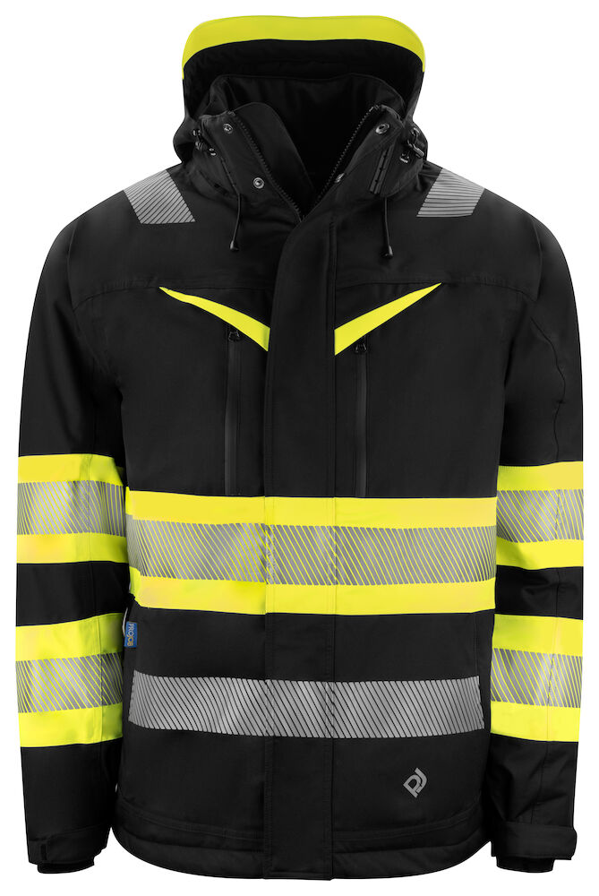 Funktionsjacke EN ISO 20471 KLASSE 1 Projob® Schwarz/Gelb 4XL