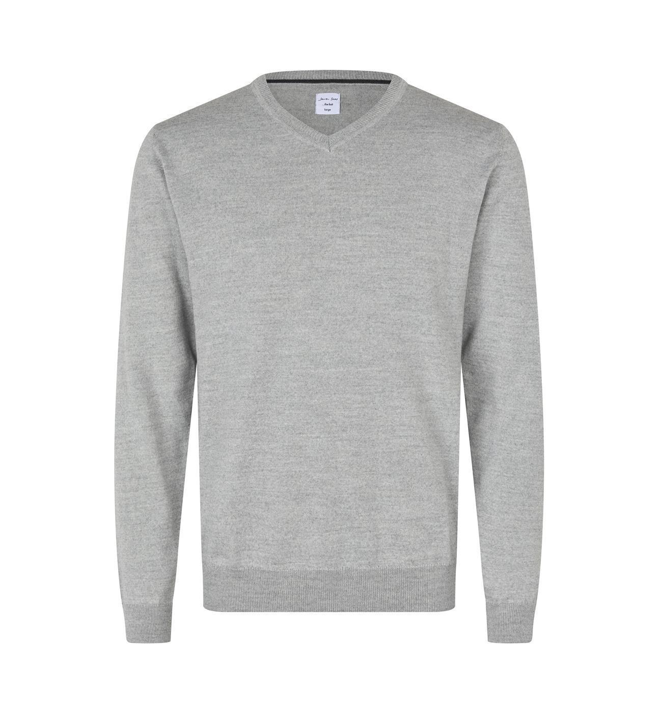 The knit | v-neck Seven Seas® Altgrau meliert 3XL