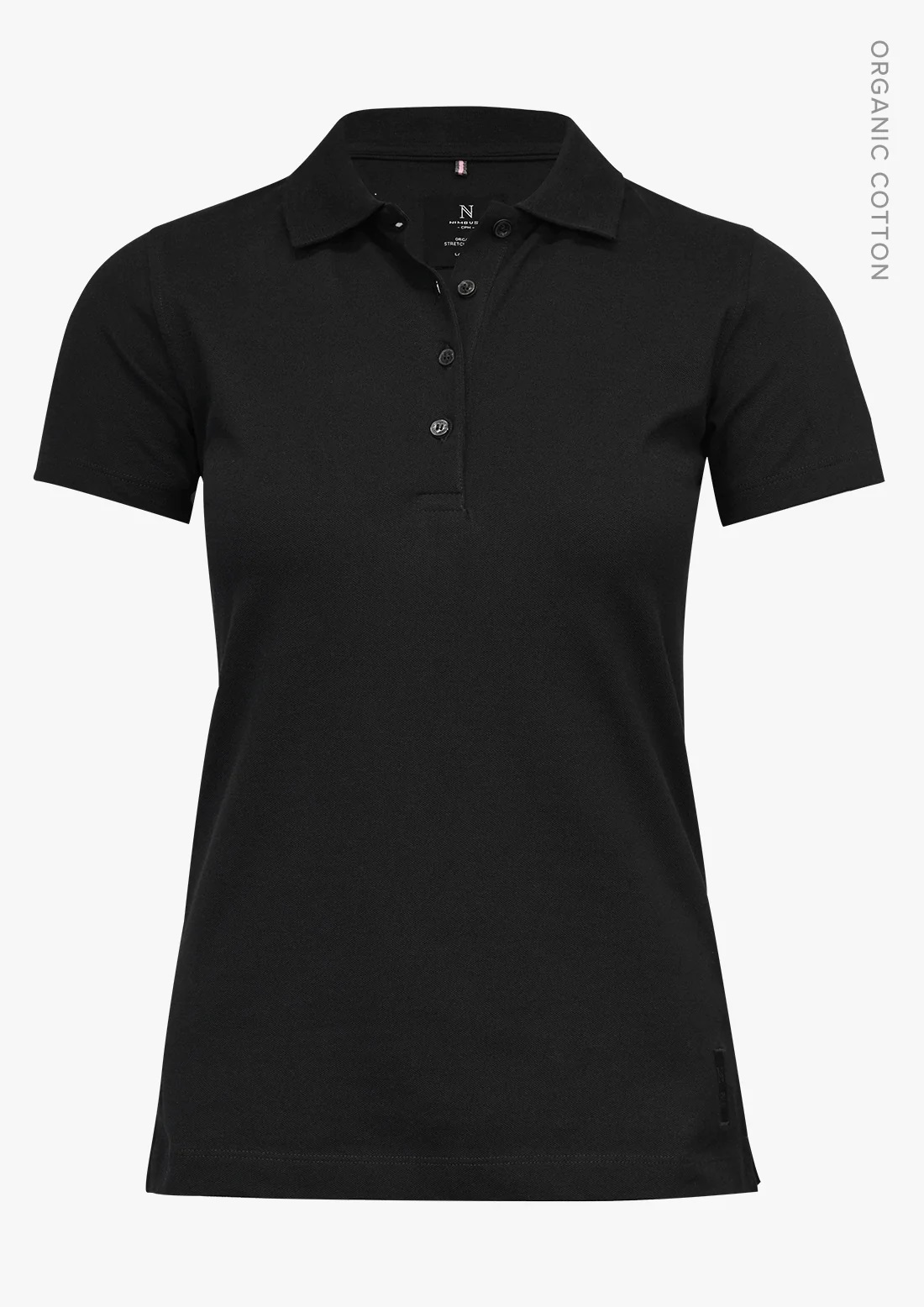 Damen Bio-Baumwoll-Poloshirt Harvard 230 g/m² Nimbus® Schwarz 3XL
