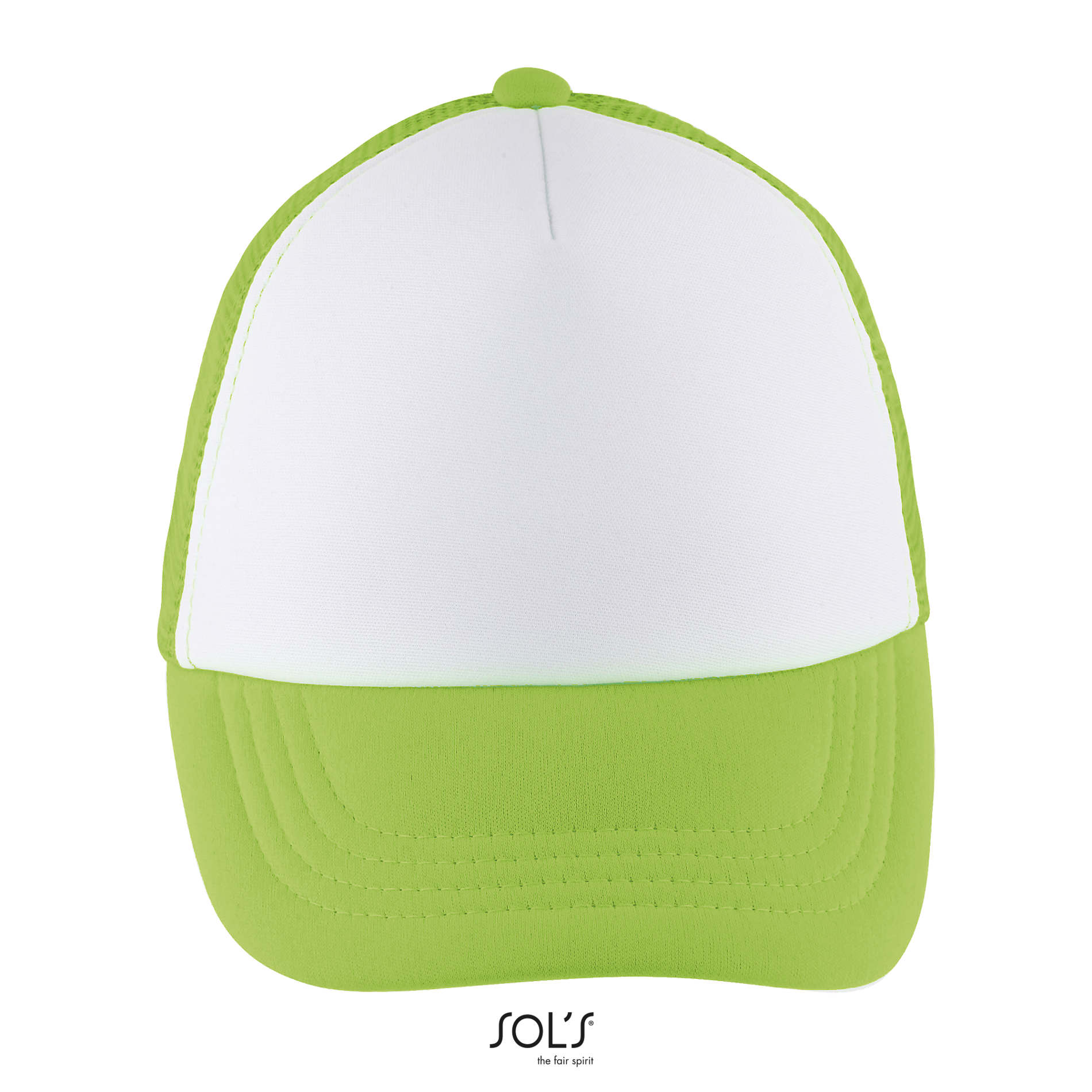 Kids Cap Bubble ONLY PRINTABLE SOL'S® White / Neon Green