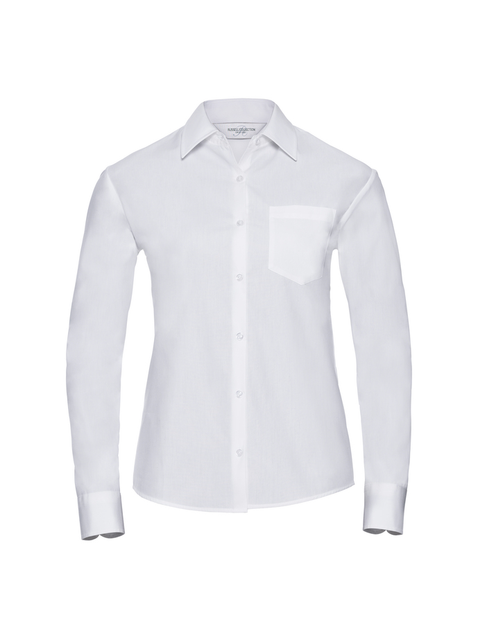 Classic cotton poplin blouse - long sleeve