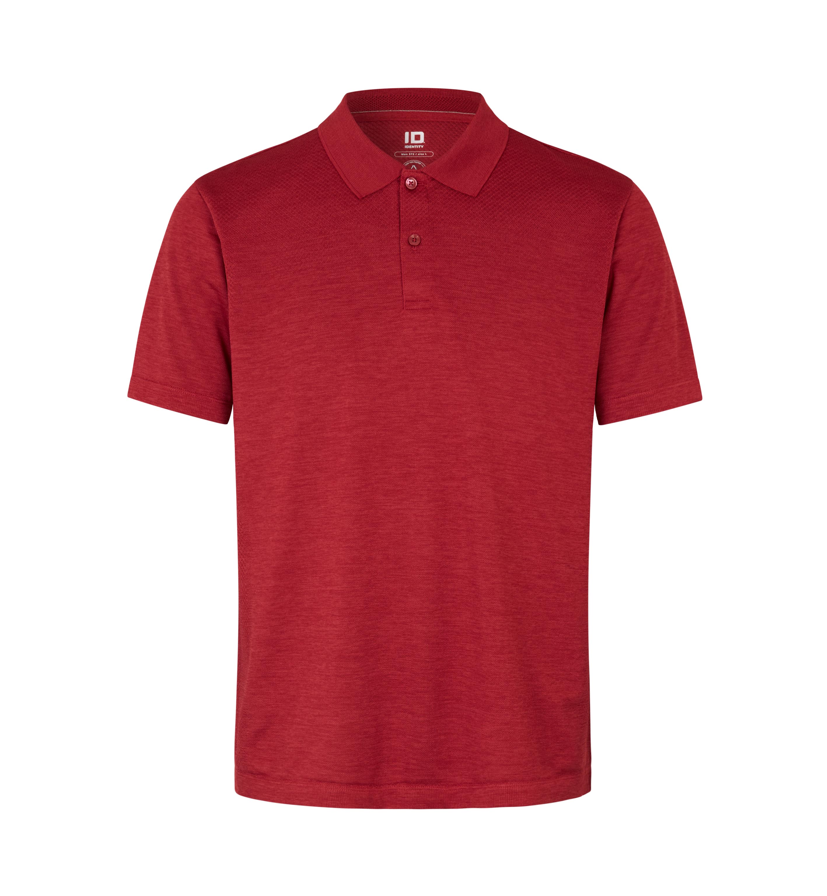 Active Workwear-Funktions-Poloshirt ID Identity® Dunkel Rot Meliert M
