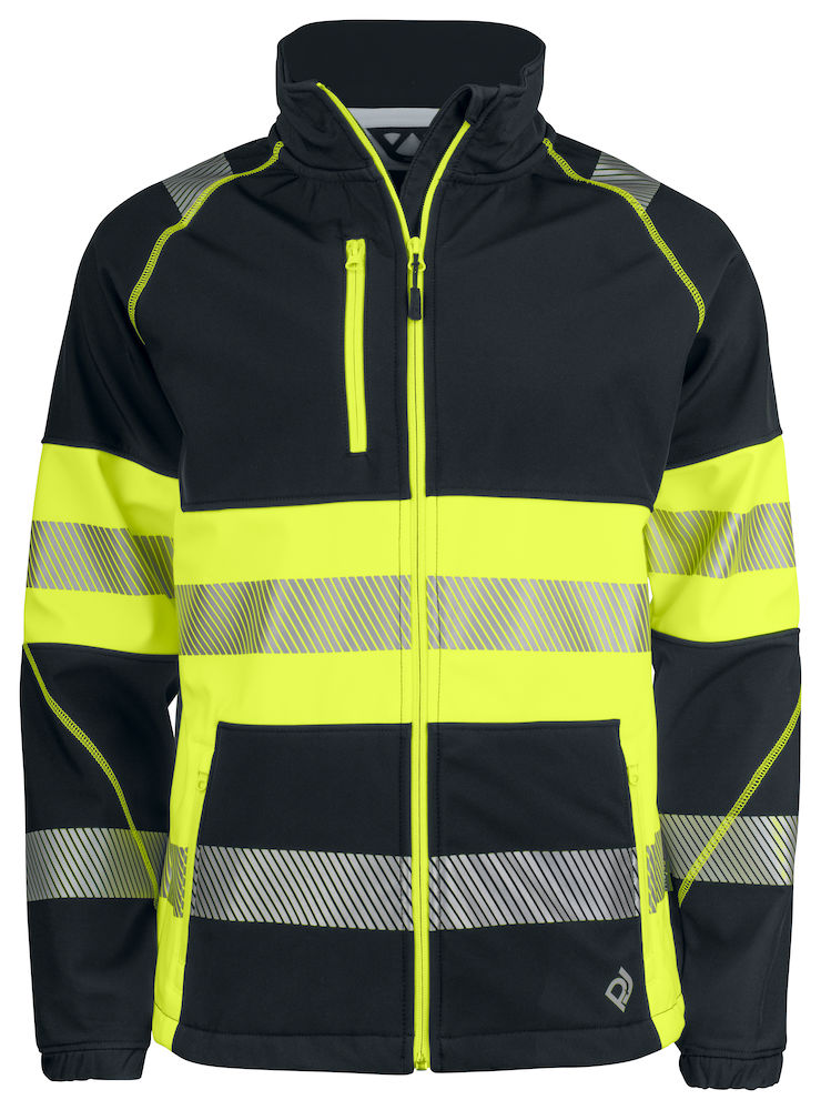 High visibility softshell jacket EN ISO 20471 CLASS 1 Projob® yellow/black M