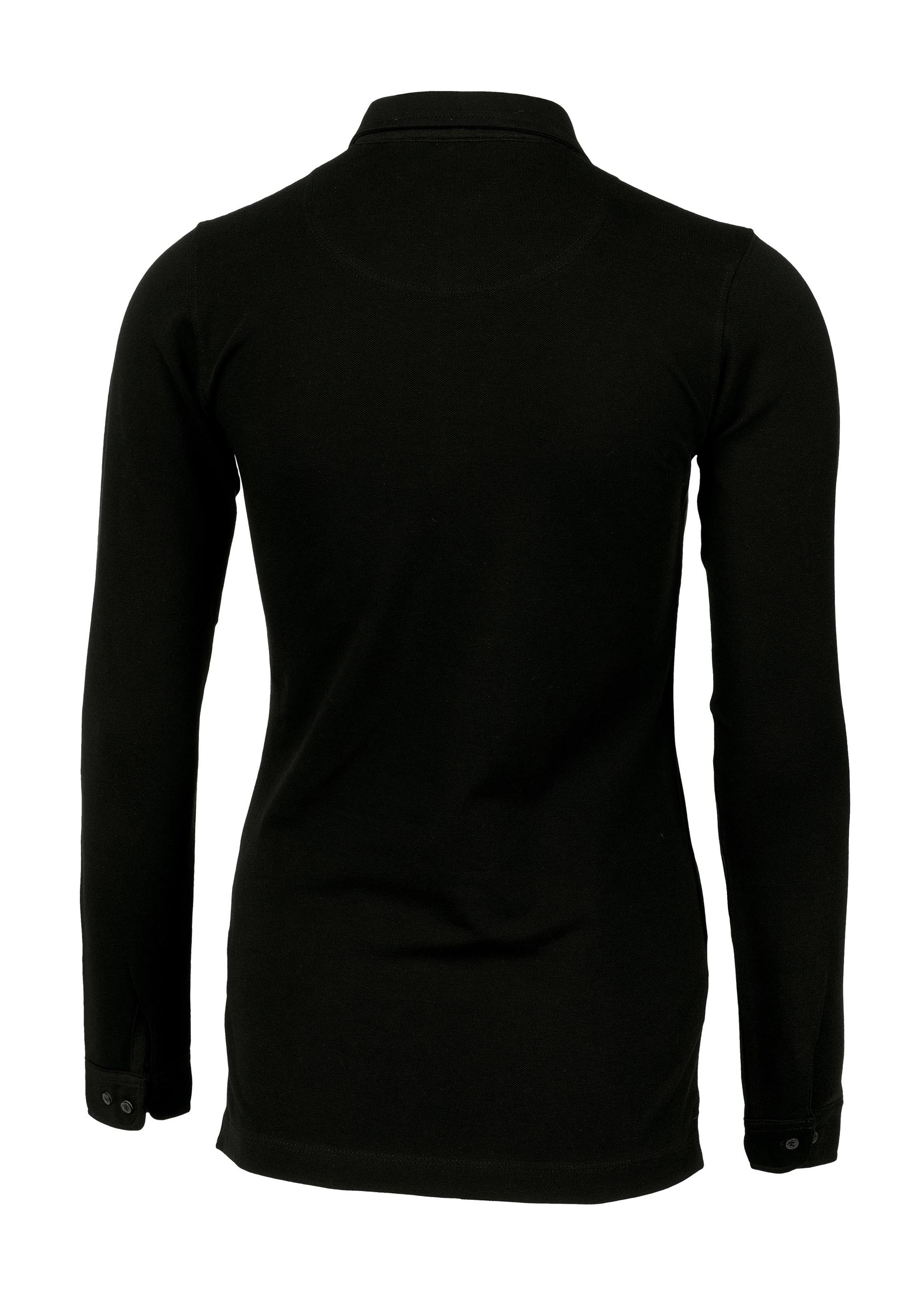 Women's organic cotton polo shirt long sleeve 230 g/m² Carlington Nimbus® Black XS