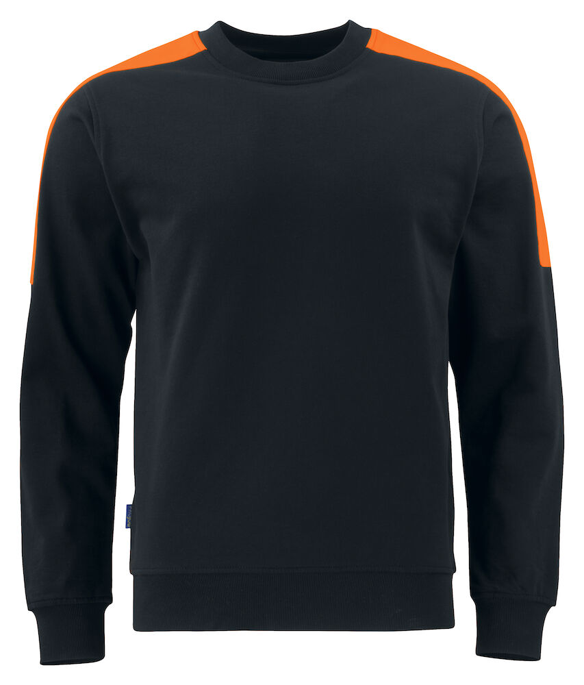 Unisex Hi-Vis-Workwear Sweatshirt Reflectiv Projob® Schwarz-Orange S