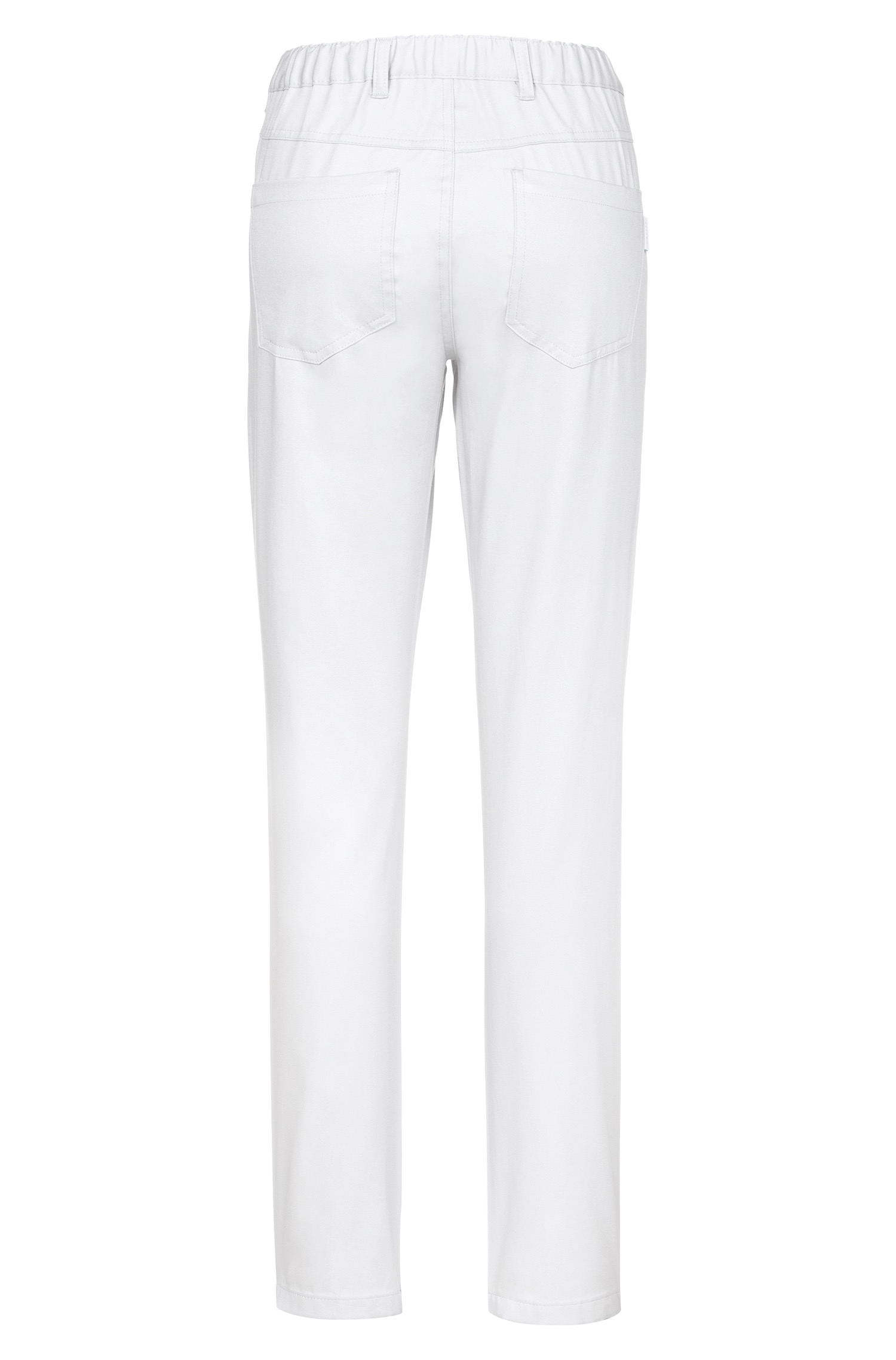 Damen-Hose aus Baumwolle mit Gummibund Greiff® Weiß 34