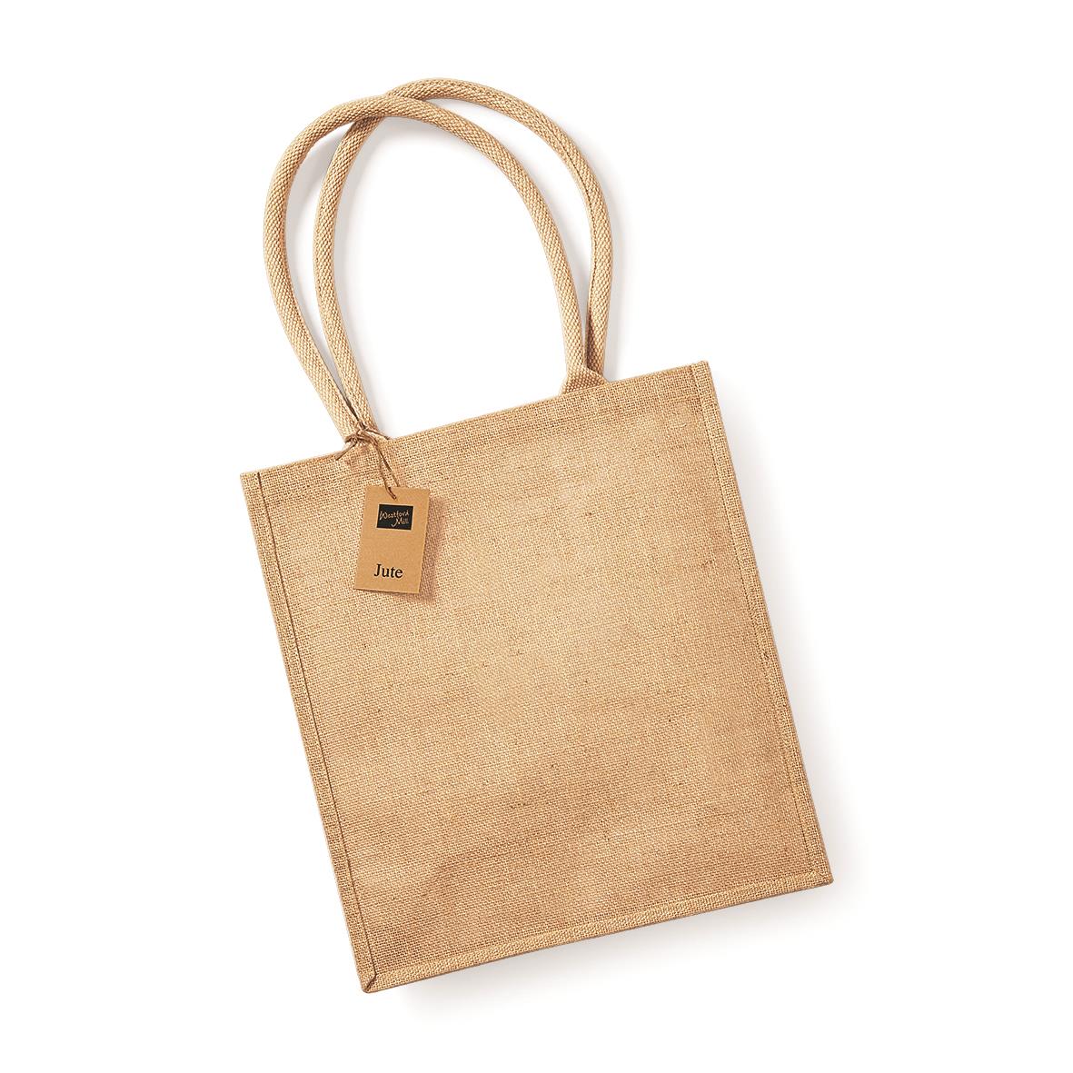 Boutique Jute Bag Shopper 36 x 41 x 17 cm Westford Mill® Natural