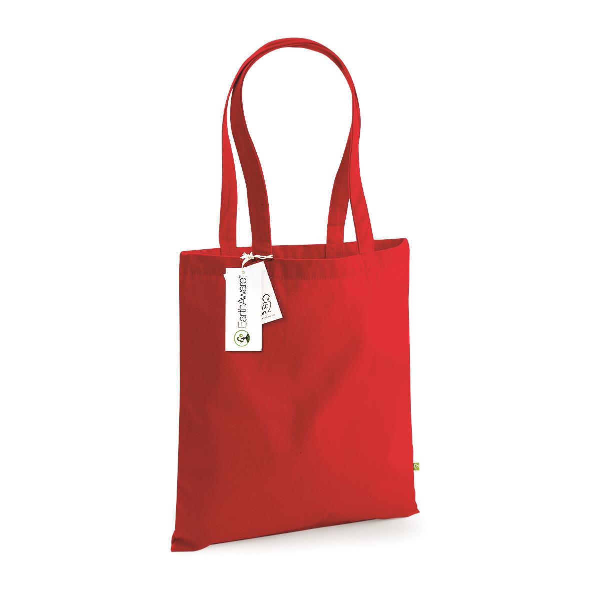 Heavy organic cotton canvas bag 38 x 42 cm Westford Mill® Classic Red