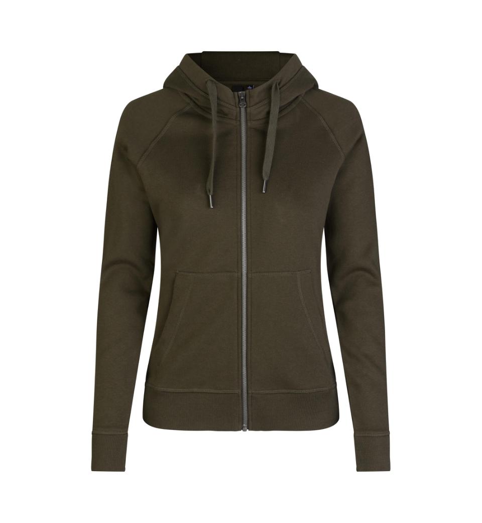 Damen CORE Hoodie-Jacke Classic 300 g/m² ID Identity® Oliv 3XL