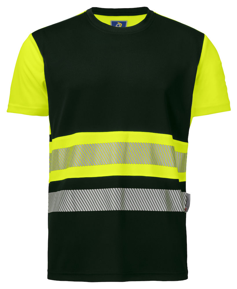 High-visibility T-shirt EN ISO 20471 CLASS 1 Projob® Yellow/Black XL