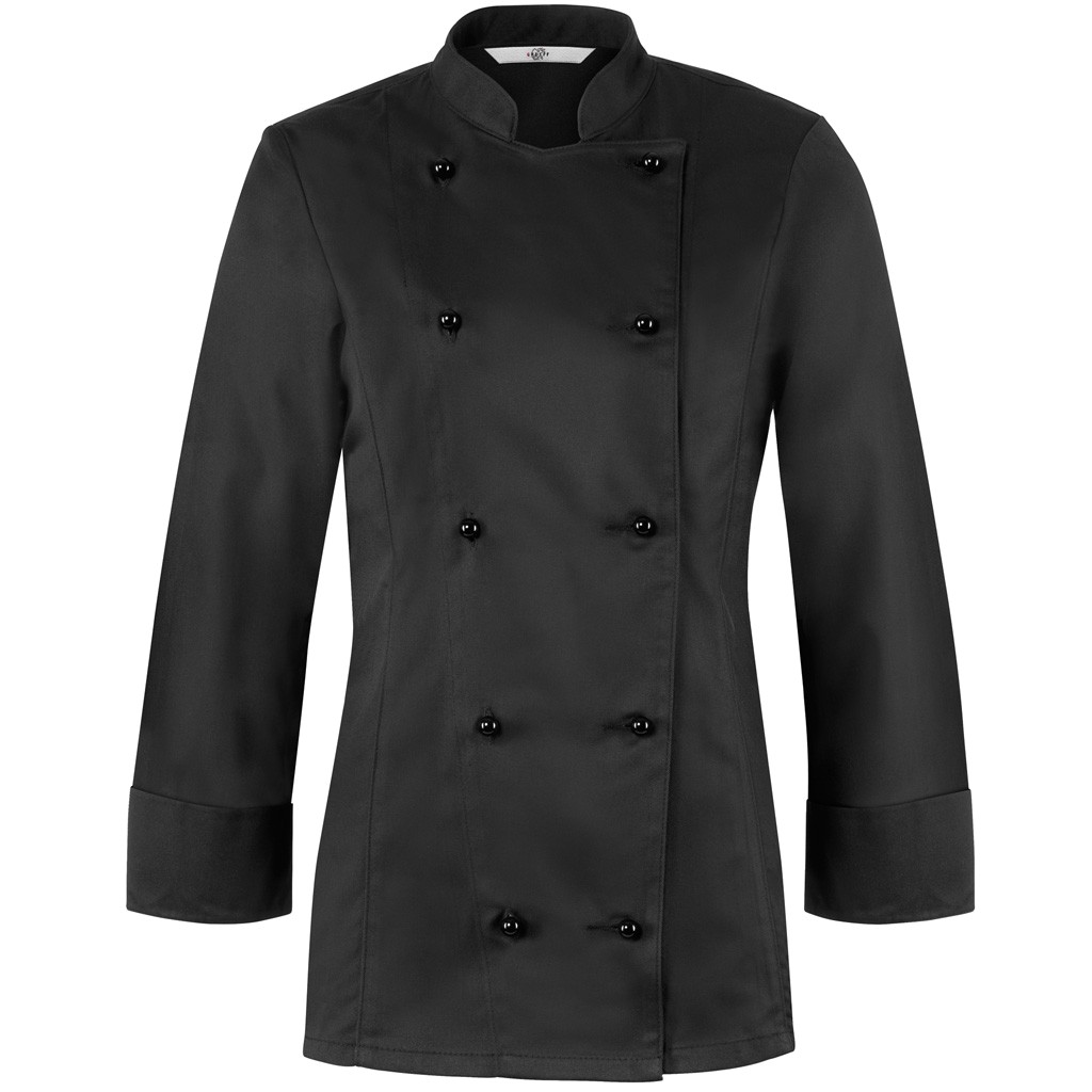 Ladies' Cooking Jacket Regular Fit 5407 Green Button Greiff®