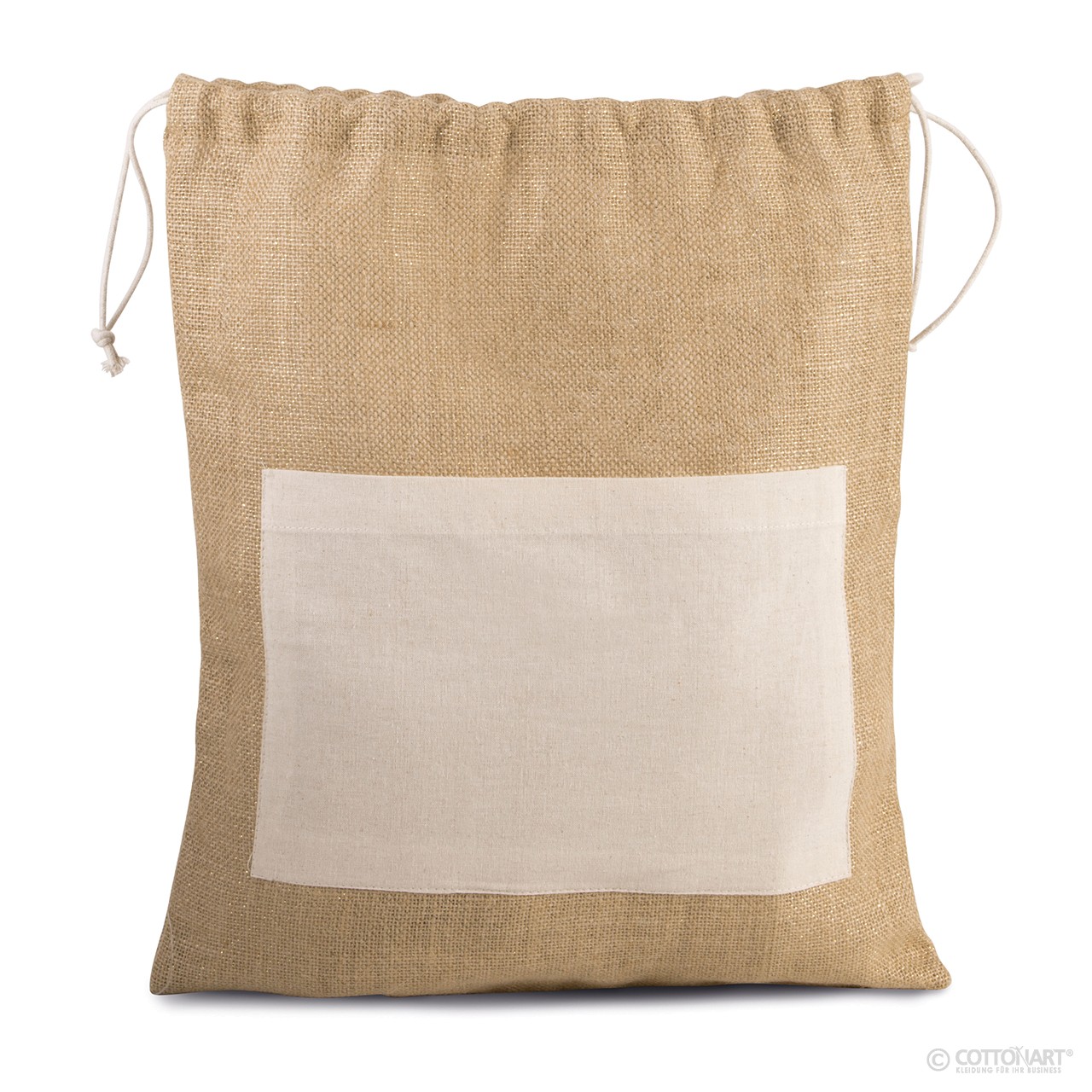 Jute bag with cord 38 x 44 cm KiMood® Natural / Gold
