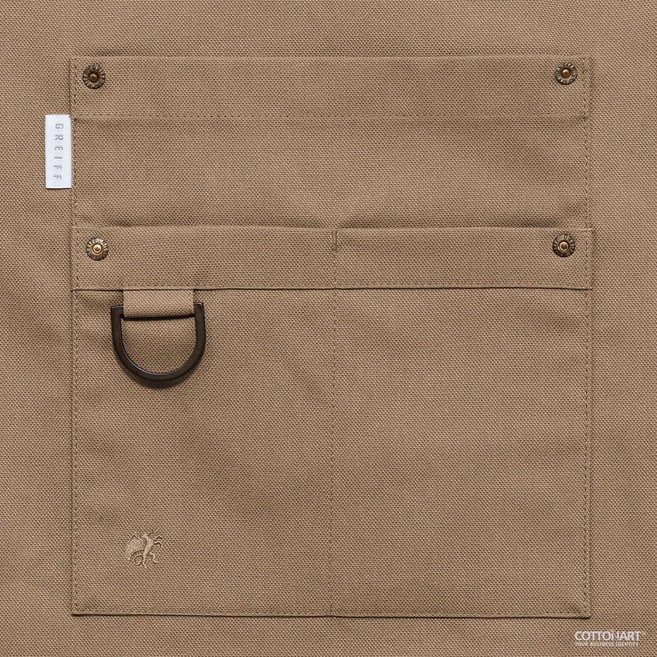 Bib apron CANVAS 4049 77 x 95 cm Greiff® Sand