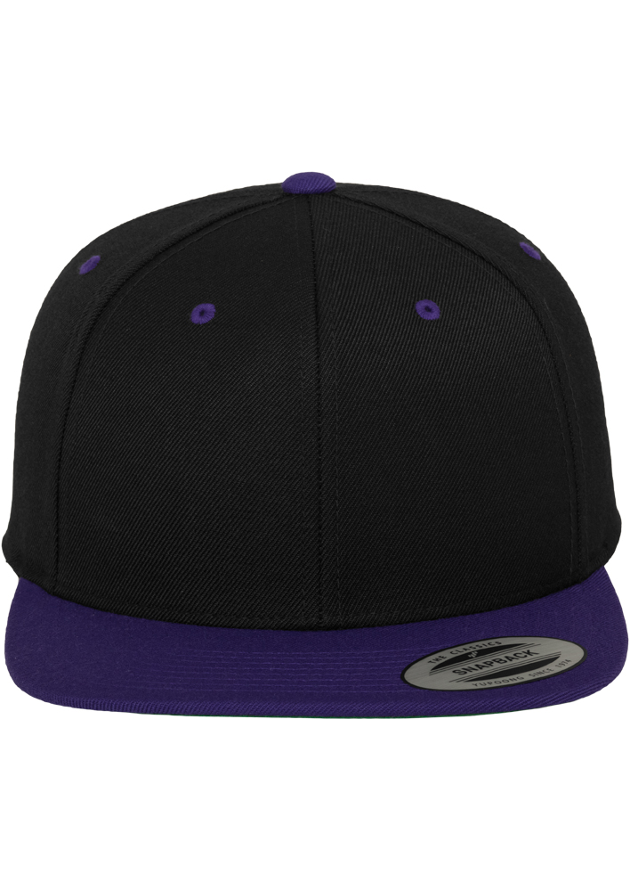 Classic Snapback-Cap zweifarbig FLEXFIT® Black / Purple