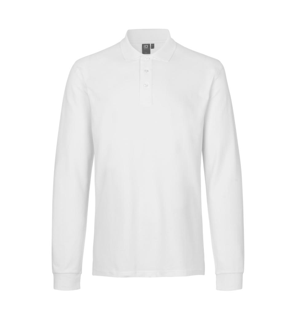 Men's Long Sleeve Polo Shirt 220 g/m² ID Identity® White XS