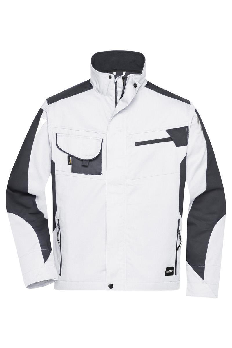 Unisex Workwear Jacke Strong James & Nicholson® White / Carbon 6XL