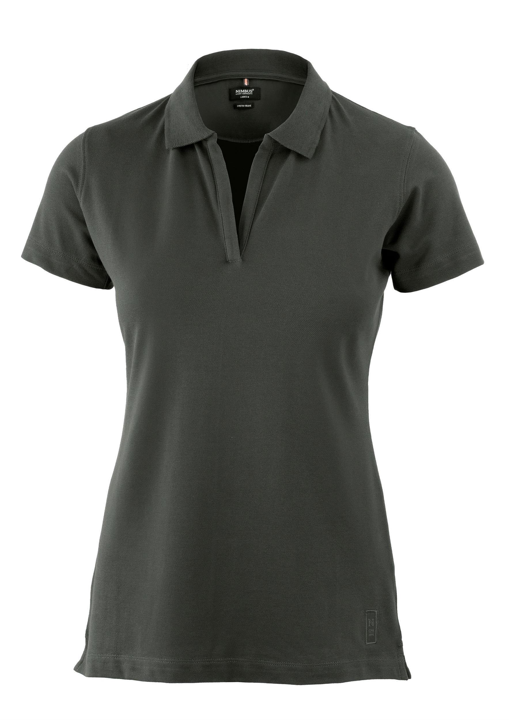 Ladies V-Neck Organic Cotton Polo Shirt Harvard 230 g/m² Nimbus® Olive XL