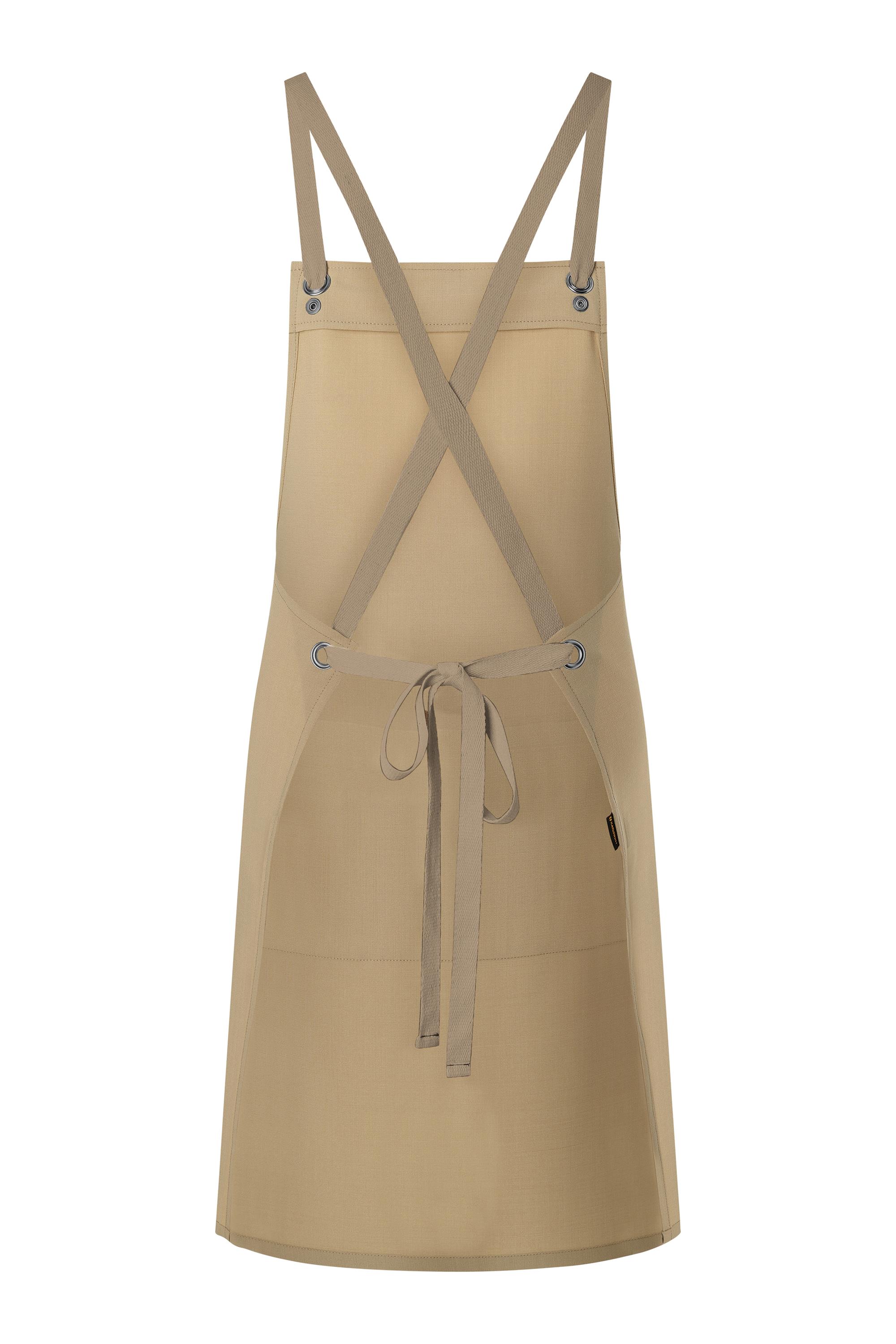 Bib apron URBAN-NATURE with cross straps 85 x 70 cm Karlowsky® pebble gray