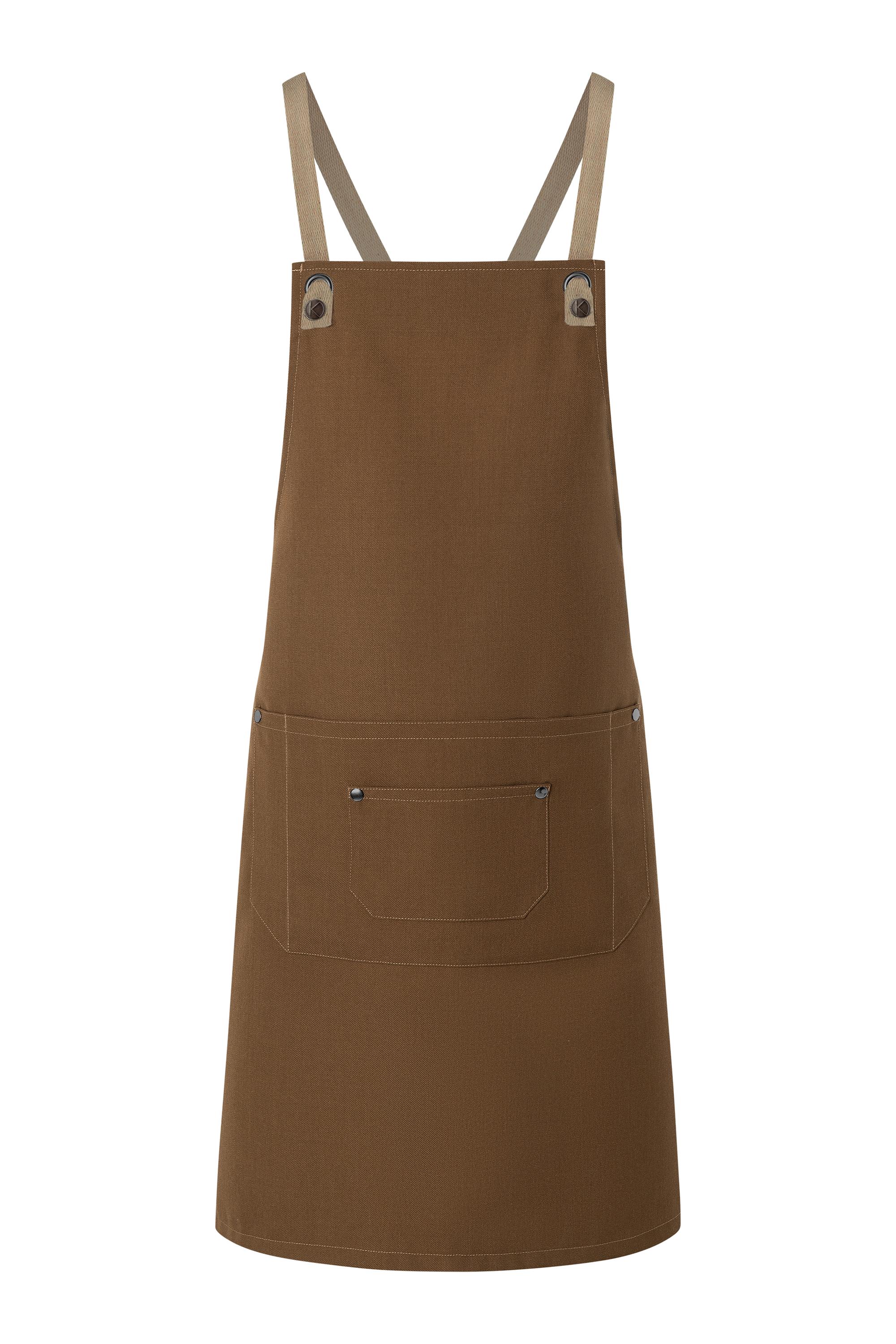 Bib apron URBAN-NATURE with cross ribbons 85 x 70 cm Karlowsky® Cinnamon