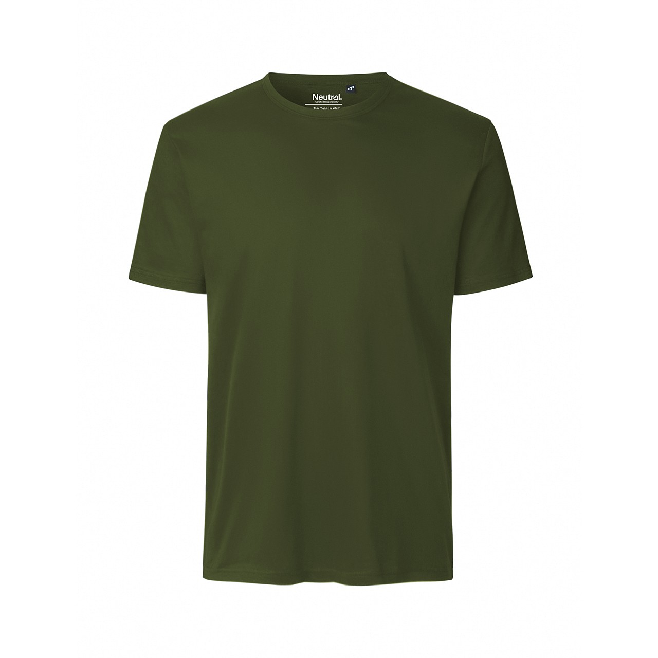 Fairtrade Organic Men's Interlock T-Shirt 220 g/m² Neutral® Military L