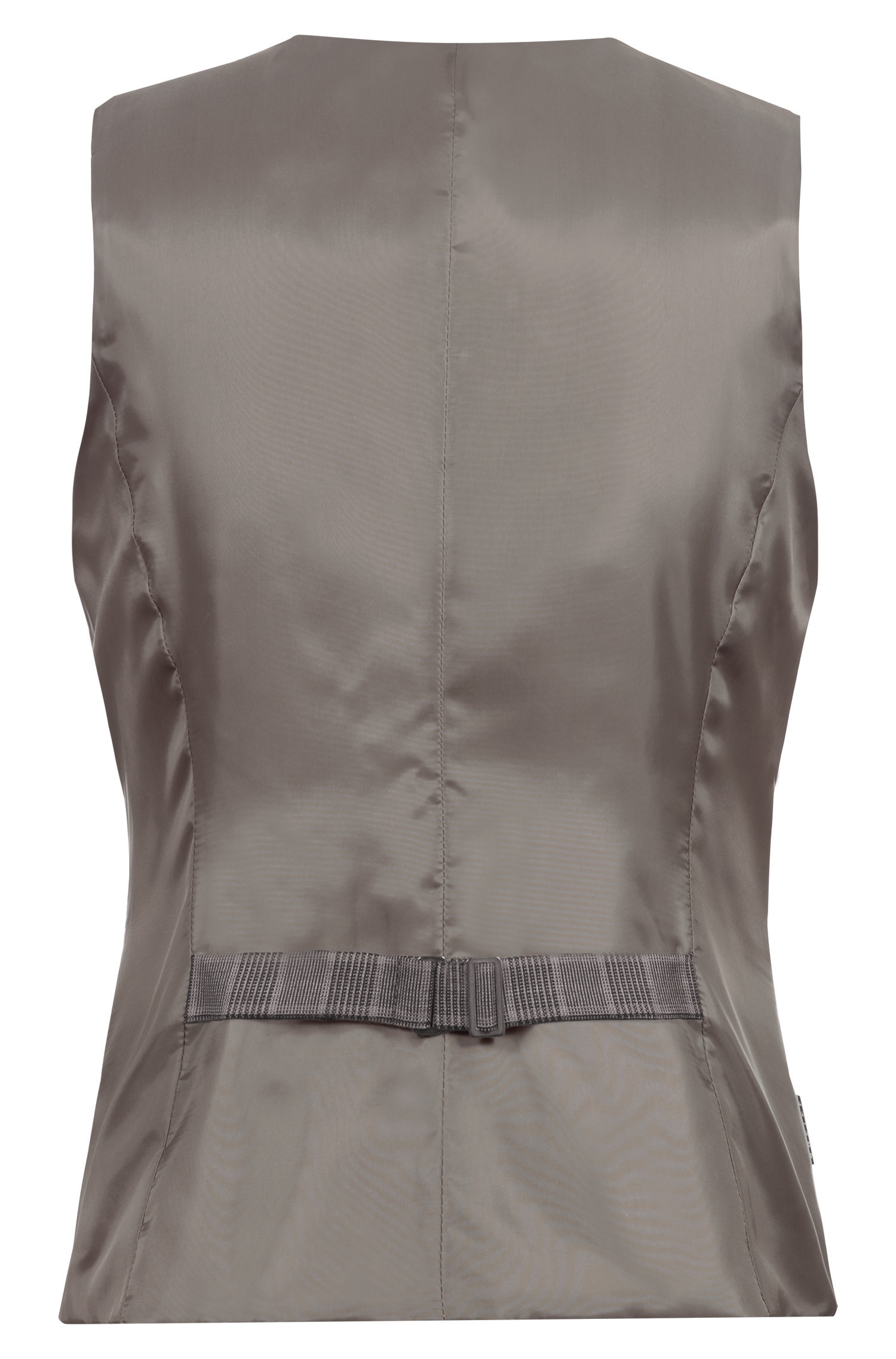 Damen Weste Regular Fit 1715 Greiff® Glencheck Taupe 3XL