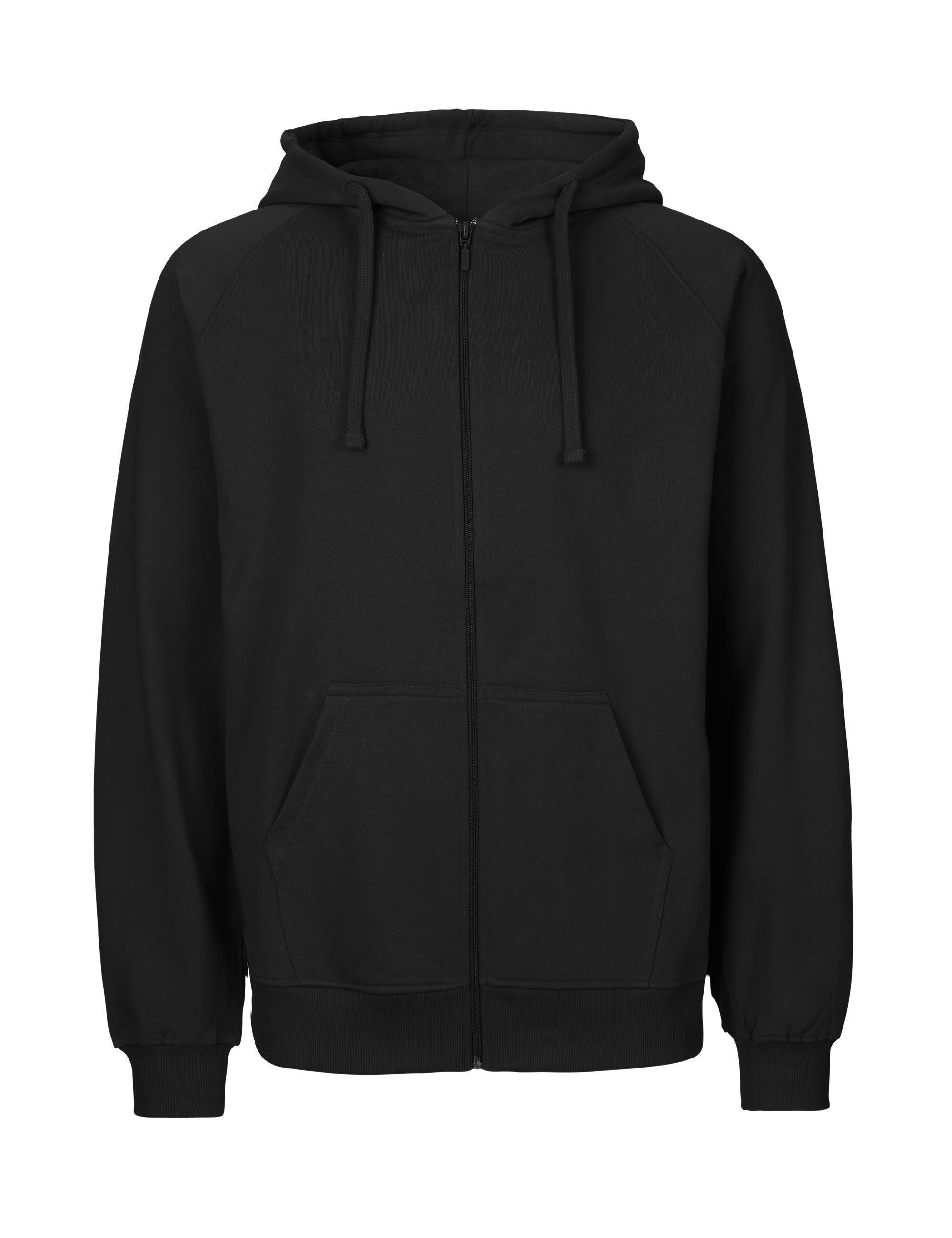 Organic Fairtrade Herren Zip Hoodie 300 g/m² Neutral® Black 5XL