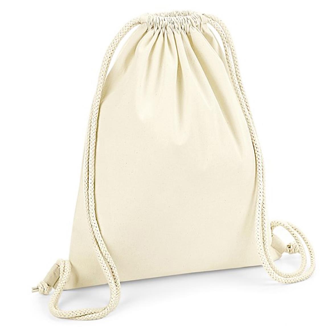 Premium gym bag made of organic cotton 37 x 46 cm Westford Mill® Natural