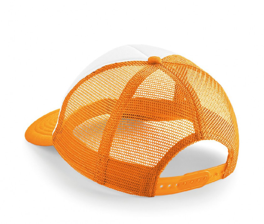 Kids Vintage Snapback Trucker Cap Beechfield® Orange/White