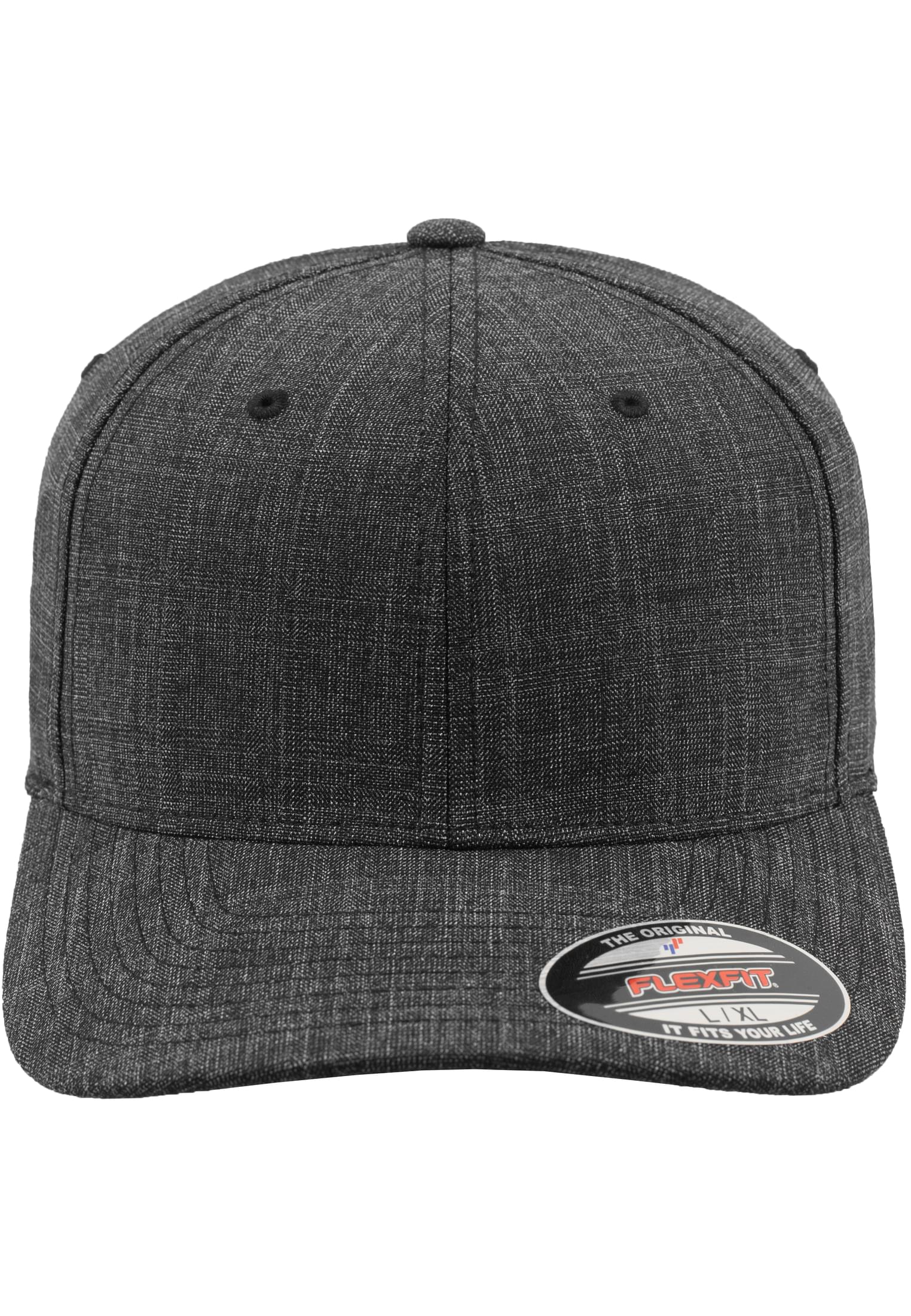 Fitted Baseball-Cap FLEXFIT® Black Melange S/M