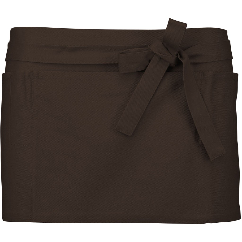 Bar apron short 70 x 26 cm Kariban® Chocolate One Size
