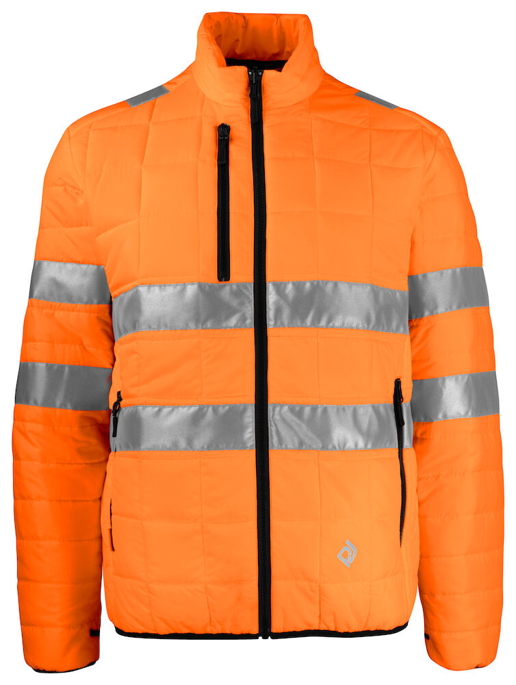 Leichte gesteppte Jacke ISO 20471 KLASSE 3 Projob® Orange / Schwarz 4XL