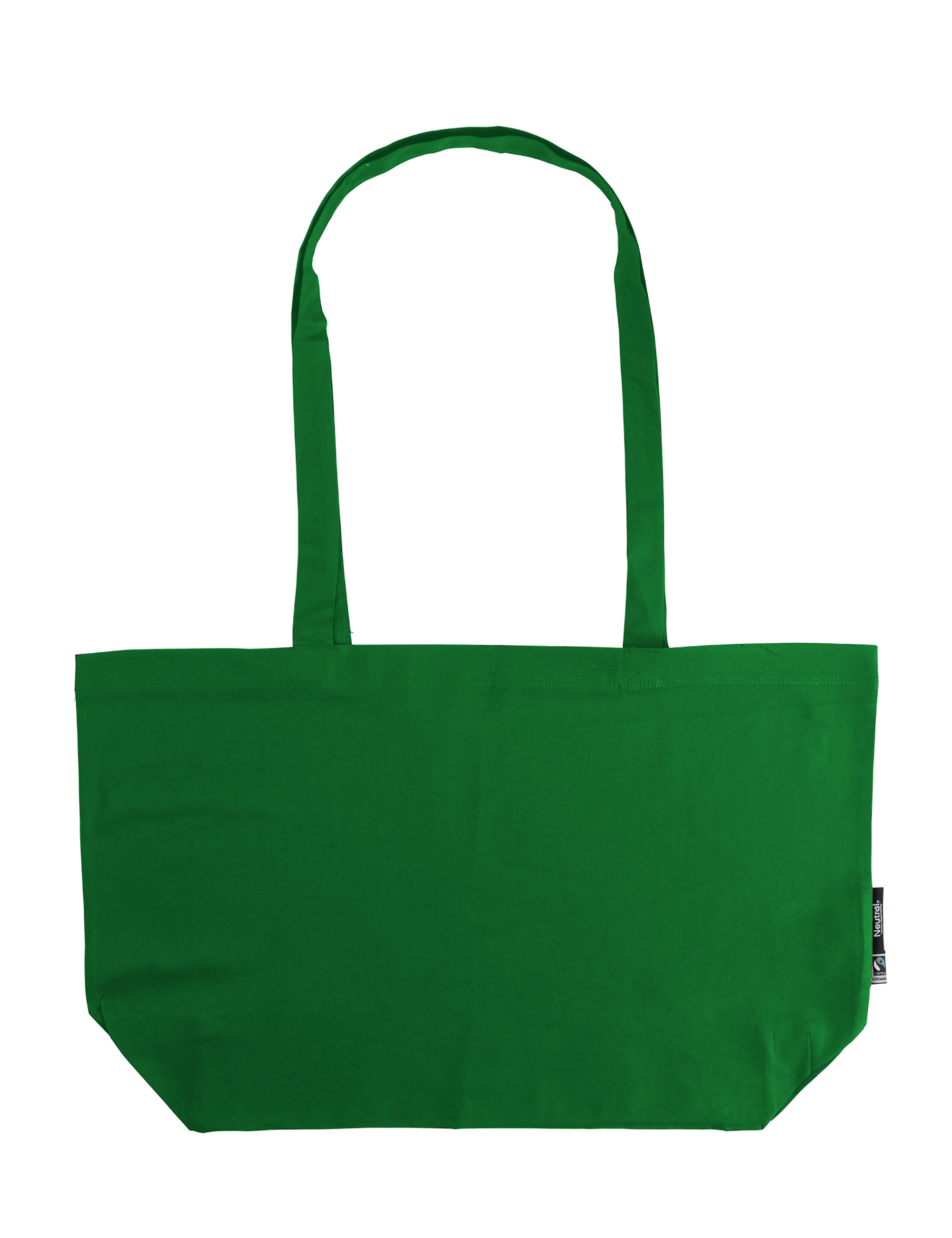 Organic Fairtrade Einkaufstasche mit Seitenfalte 51 x 32 x 14 cm Neutral® Green