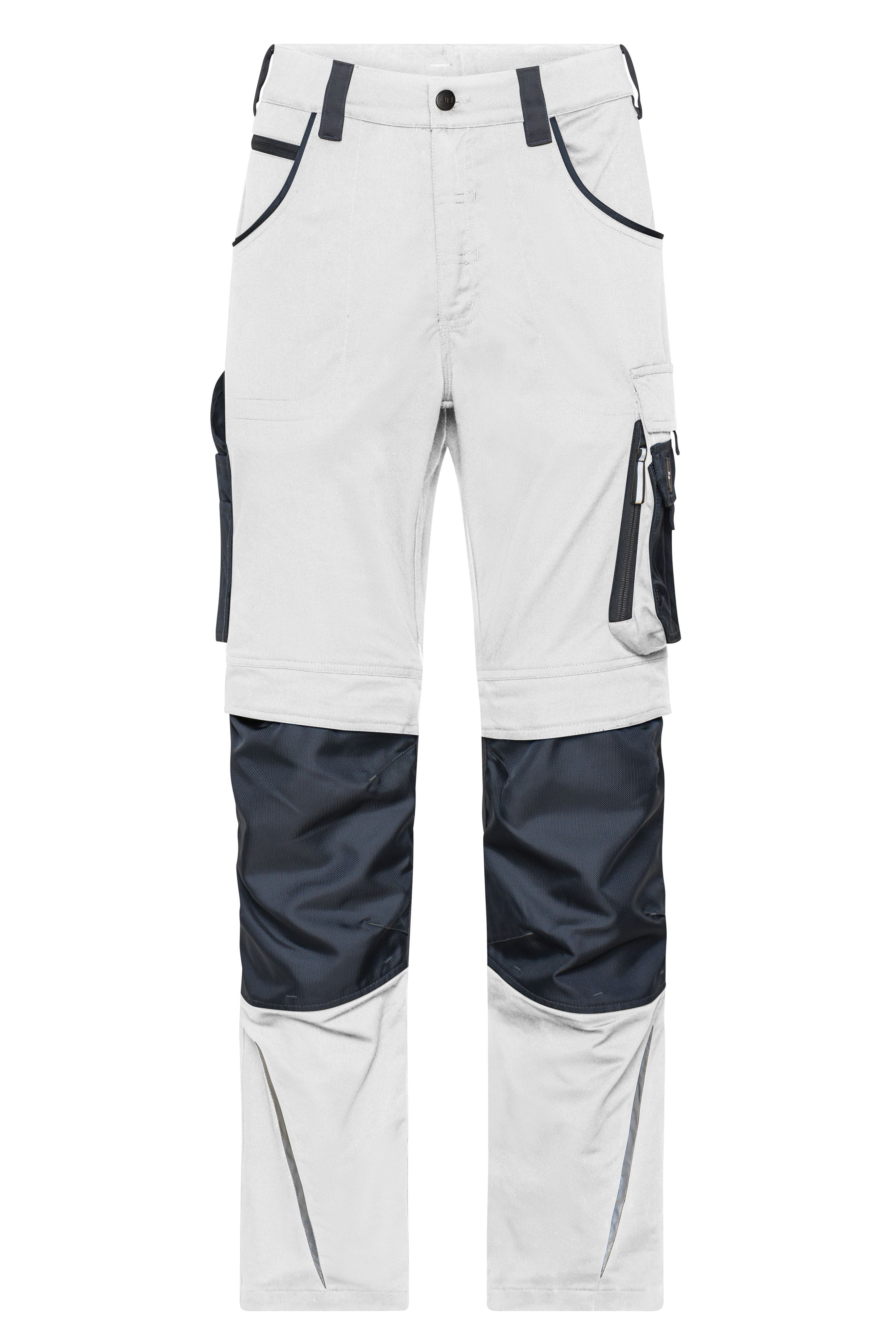 Unisex Slim Line Workwear Hose Strong James & Nicholson® White/Carbon 62