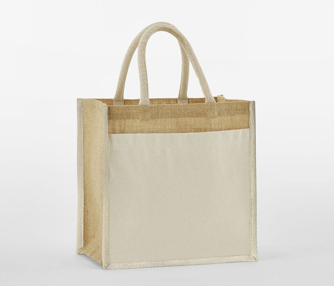 Cotton Pocket Jute Shopper 42 x 33 x 19 cm Westford Mill®