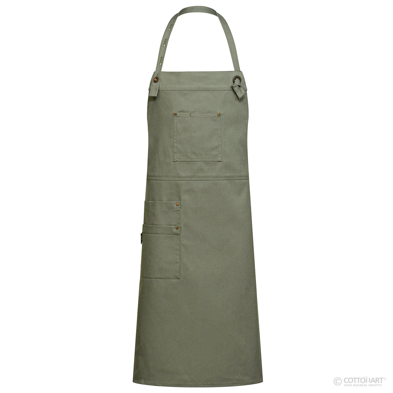 Bib apron CANVAS 4049 77 x 95 cm Greiff® Olive green