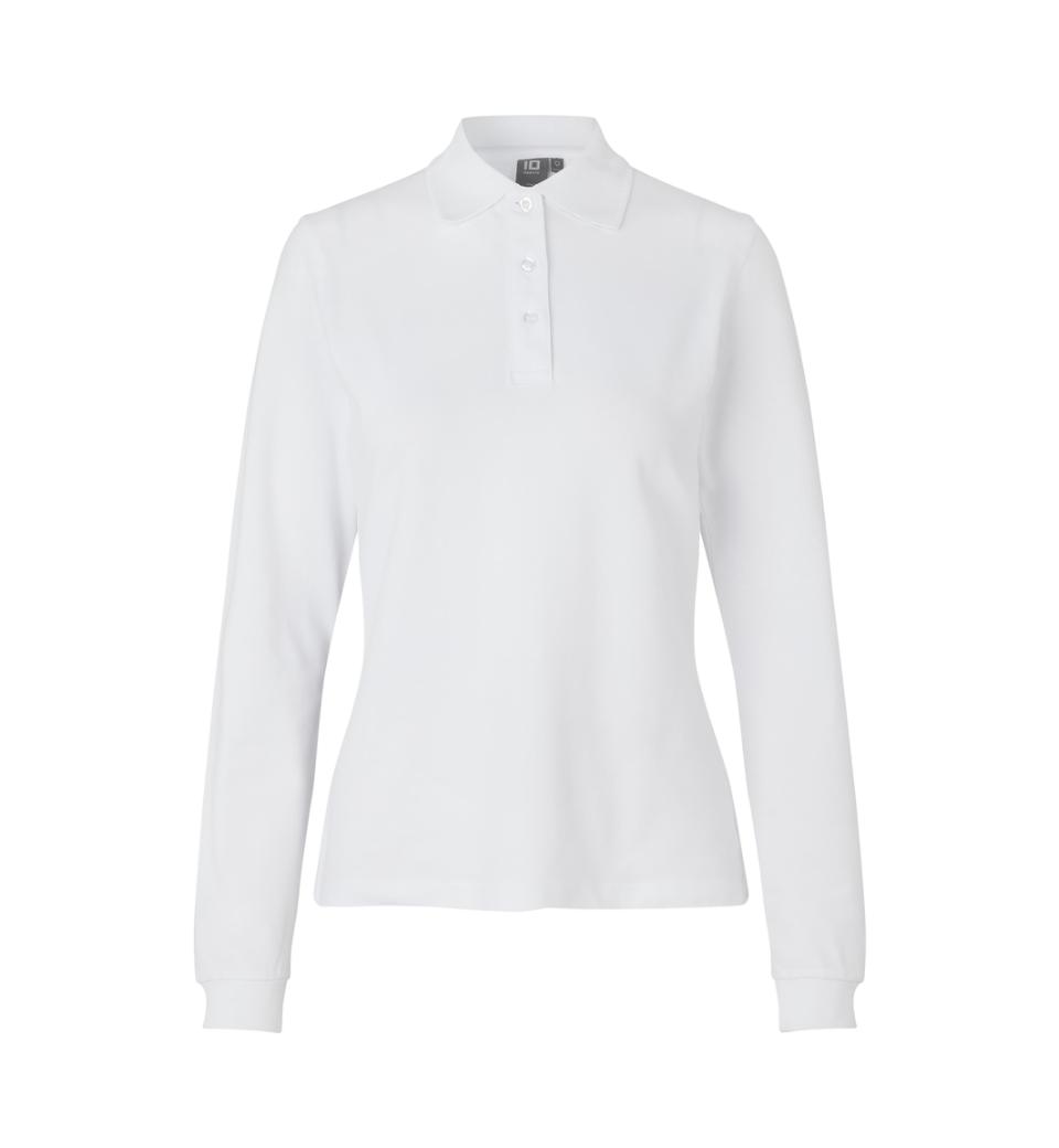 Langarm Poloshirt Damen | Stretch 220 g/m² ID Identity® Weiß XS