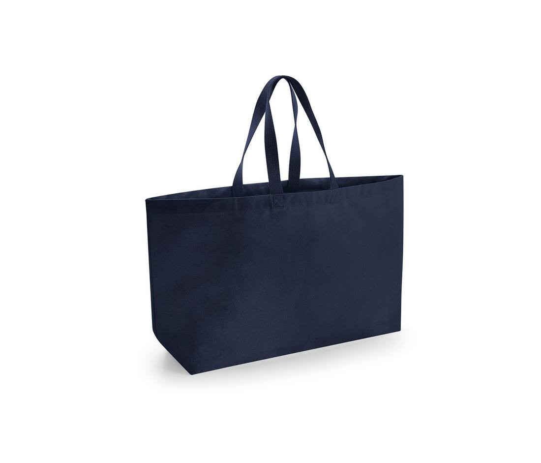 Extra wide canvas shopping bag 56 x 41 x 16 cm Westford Mill® French Navy