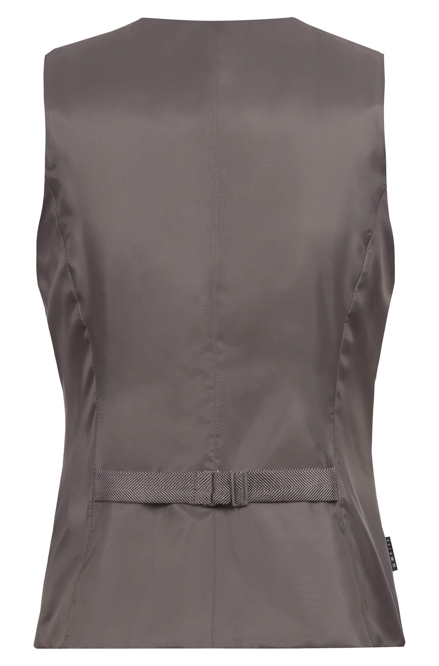 Damen Weste Regular Fit 1715 Greiff® Fischgrät Taupe XL