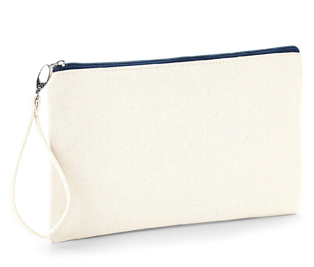 Canvas Wristlet Pouch 26 x 17 cm Westford Mill® Natural / Navy
