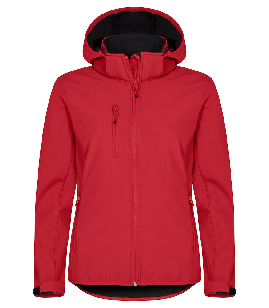 Damen Softshelljacke mit Kapuze Classic Clique® Rot XS