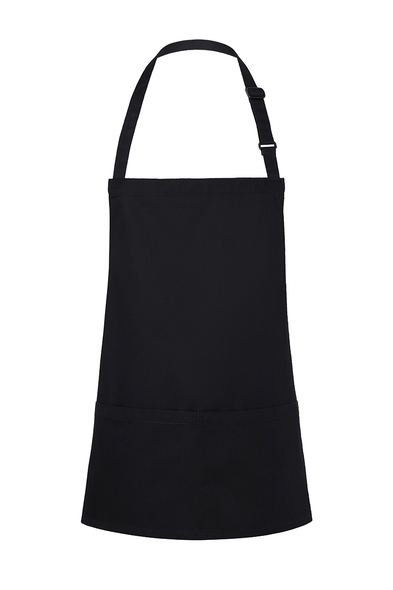 Short bib apron with pocket 75 x 60 cm Karlowsky® Black